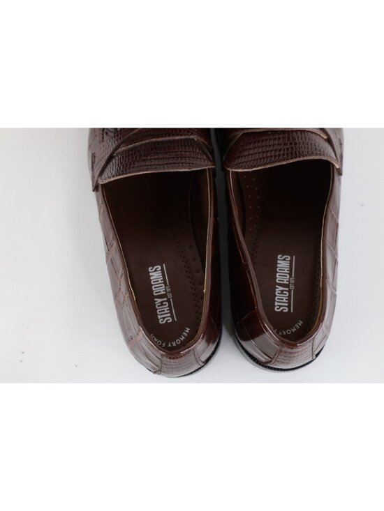 Deadstock Vintage Streetwear Mens 11.5 M Genuine Snakeskin Loafers Shoes Brown main image 2